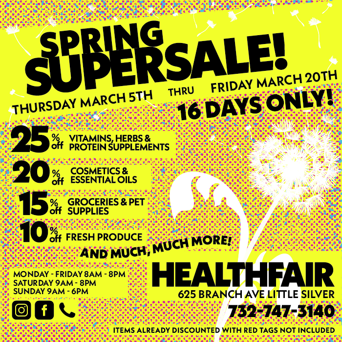Healthfair Super Sale Thursday March 5th through Friday March 20th