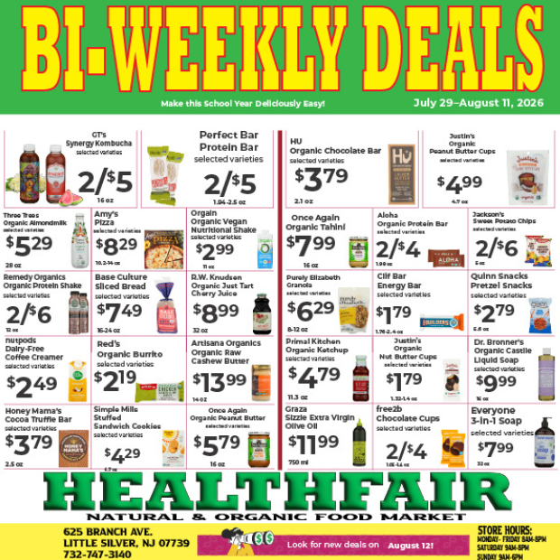 Bi-Weekly deals July 29th through August 11th