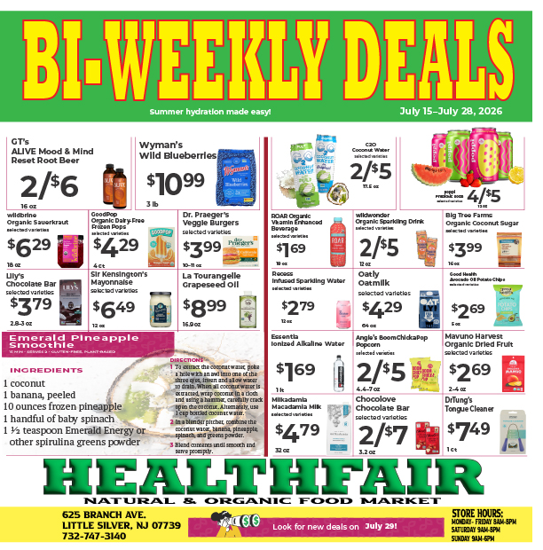 Bi-Weekly deals July 15th - July 28th