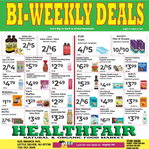 Bi-Weekly deals August 12th to August 25th